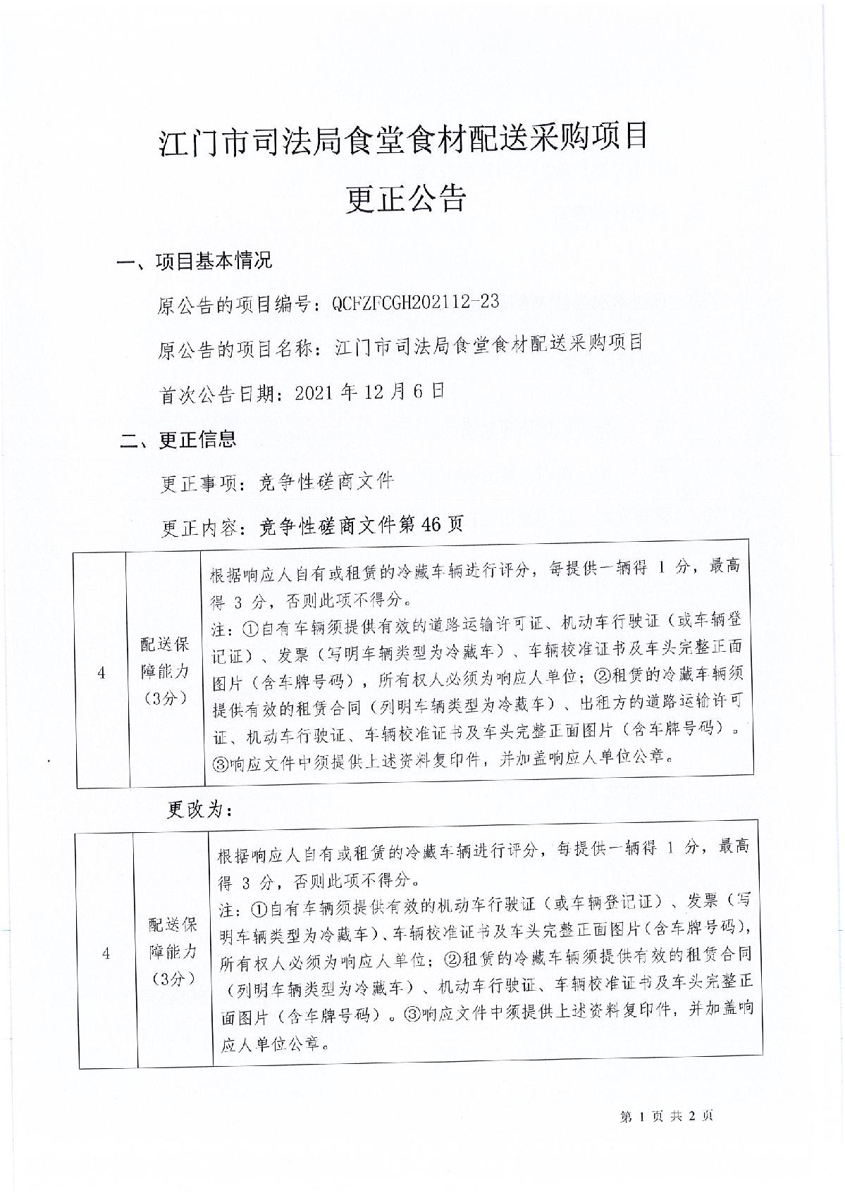 更正公告SG飞艇(中国)开奖记录查询站司法局食堂食材配送采购项目_1.JPG