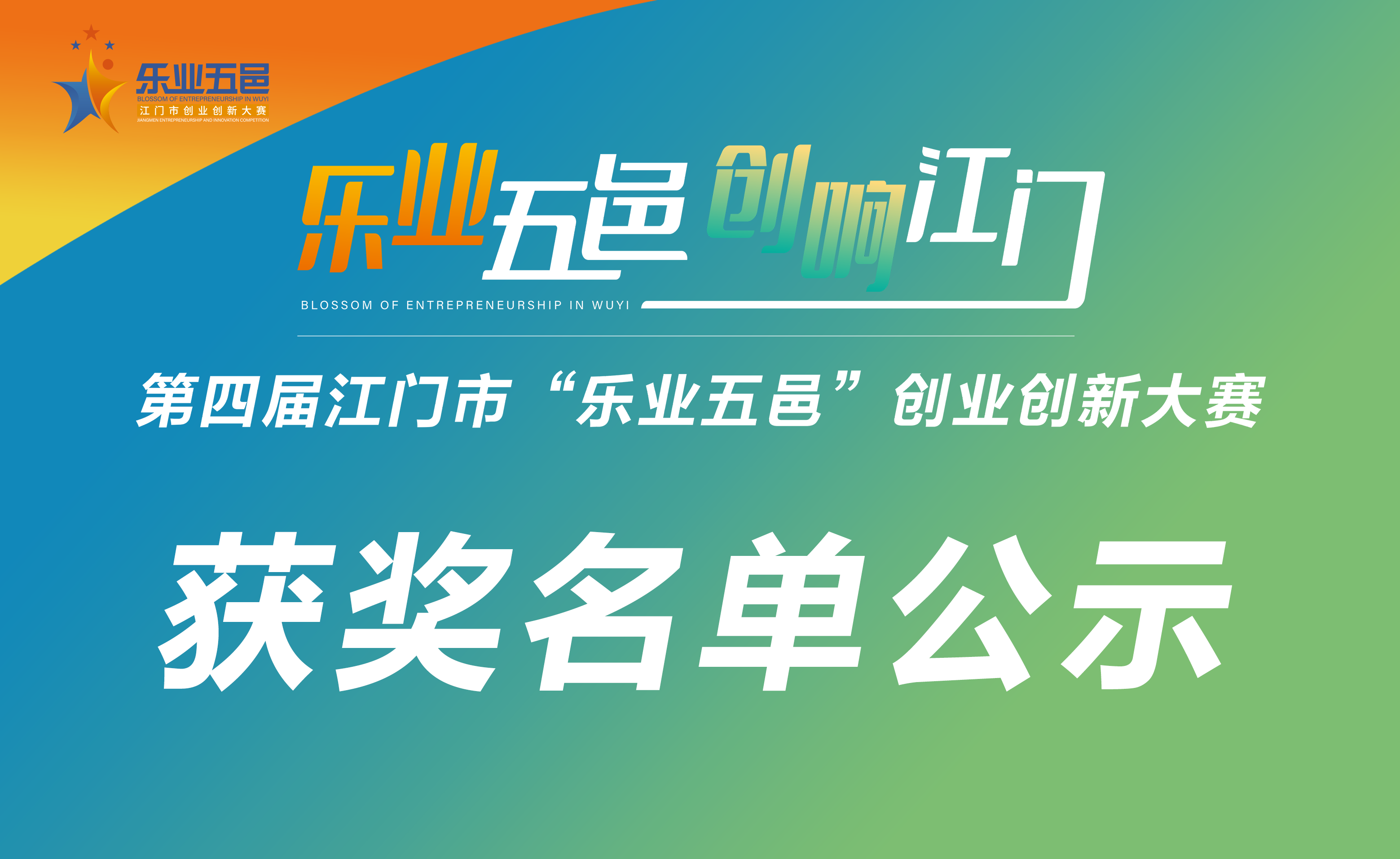 关于第四届SG飞艇(中国)开奖记录查询站“乐业五邑”创业创新大赛获奖名单的公示