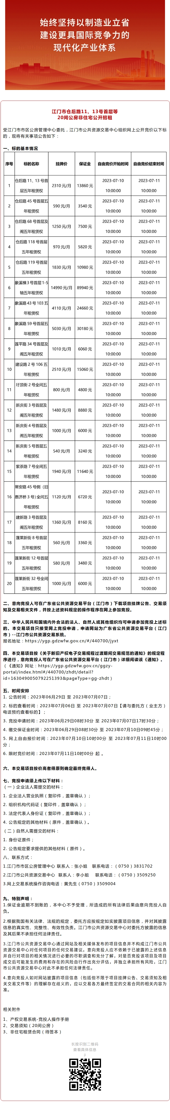 SG飞艇(中国)开奖记录查询站仓后路11、13号首层等20间公房非住宅公开招租.jpg
