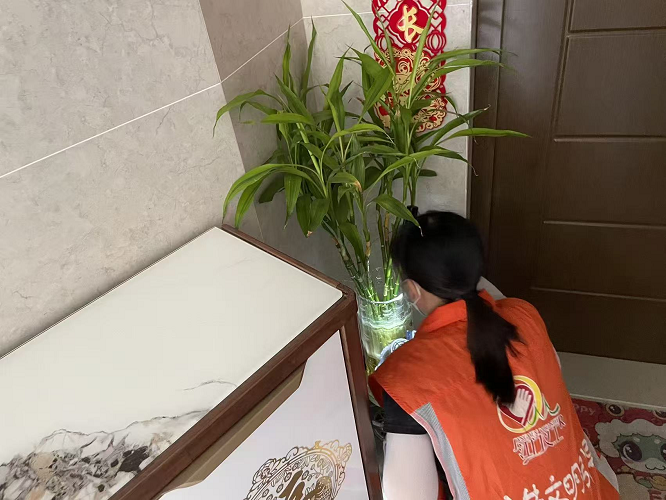 图片4:党员志愿者入户仔细检查各类积水容器,记录阳性积水数.png