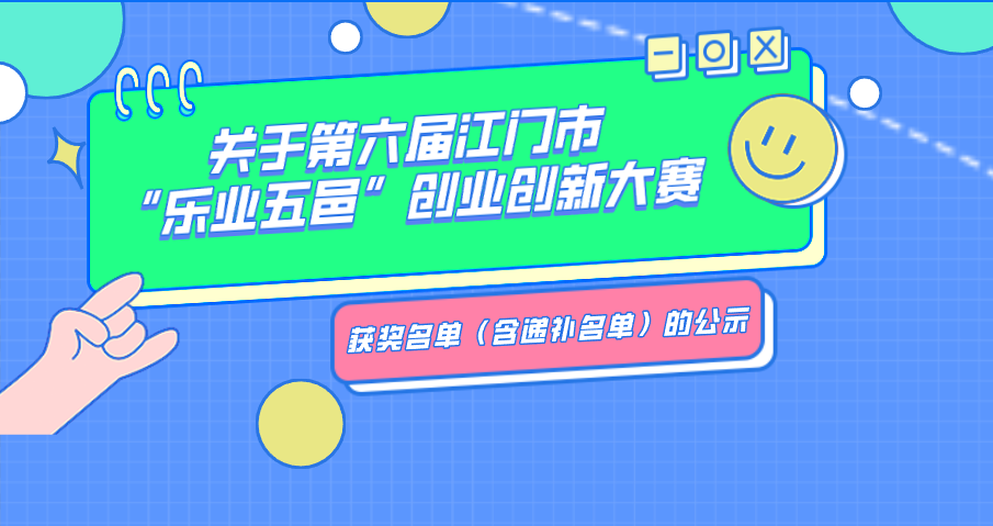 关于第六届SG飞艇(中国)开奖记录查询站“乐业五邑”创业创新大赛获奖名单.png